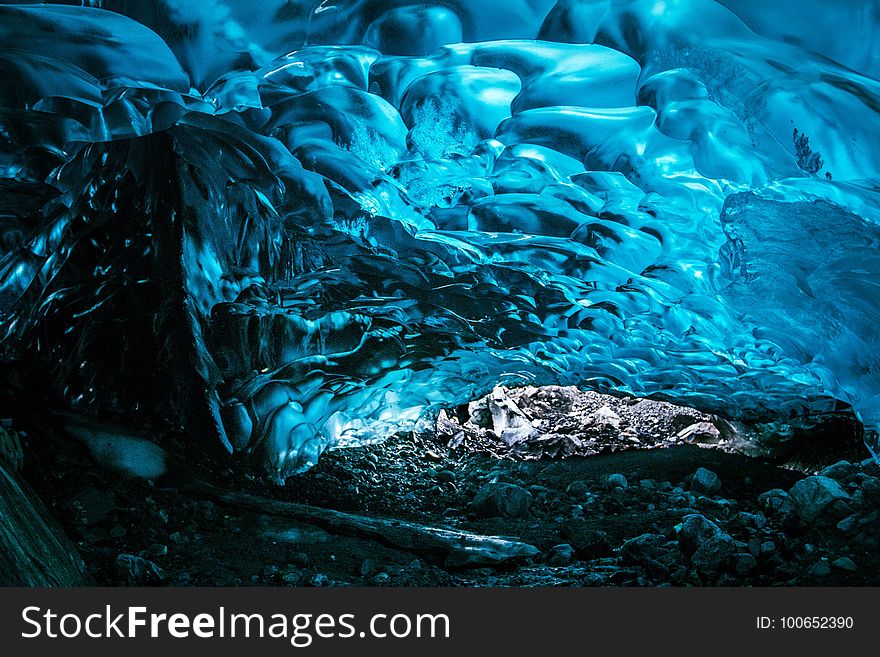 Blue, Water, Ice Cave, Ice