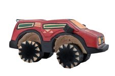 Wooden Toy SUV Royalty Free Stock Photography