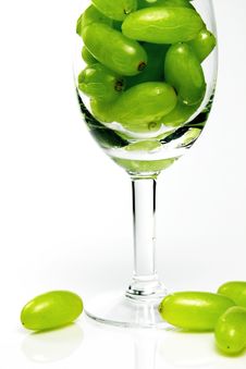 Green Grapes In A Goblet Stock Images Green Grapes In A Goblet Stock Images