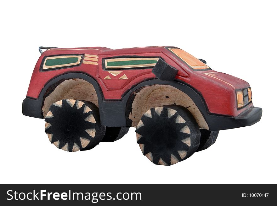 Wooden toy SUV