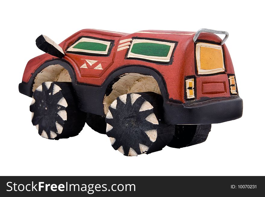 Wooden toy SUV