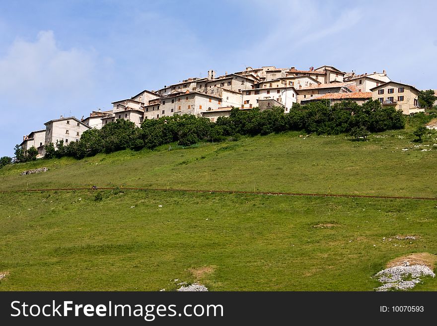 A view of umbria village in the hill. A view of umbria village in the hill