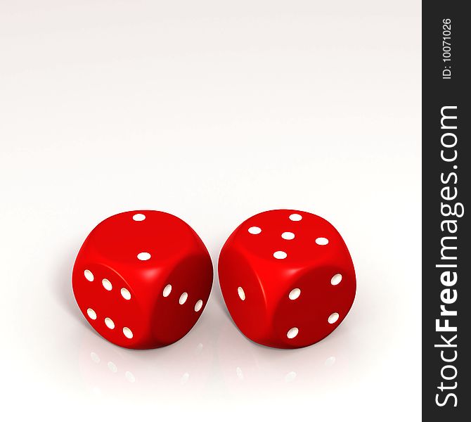 Two red dice