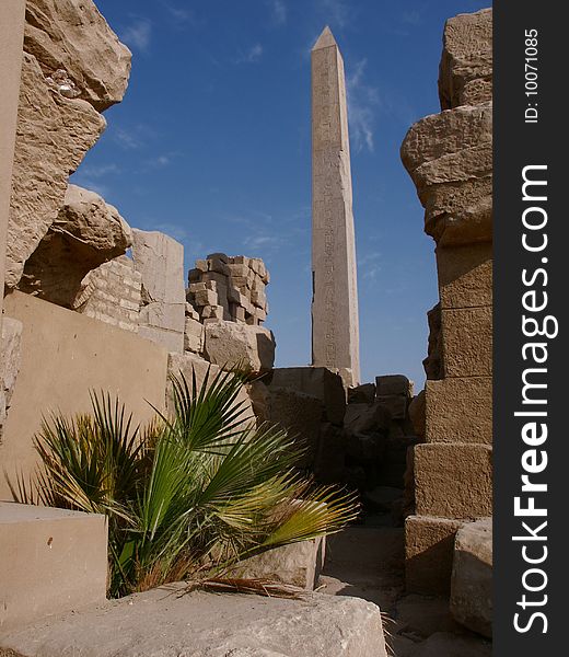 Obelisk in the temple complex of Karnak