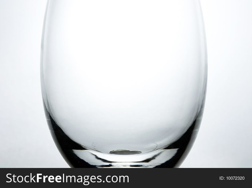 The upper part of an empty goblet. The upper part of an empty goblet