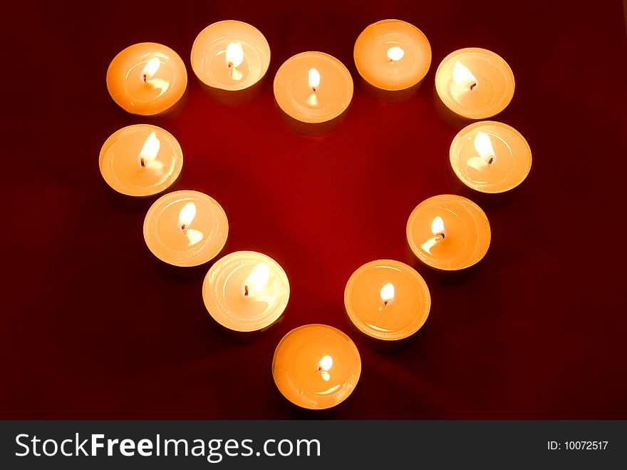 Candles In The Shape Of A Heart