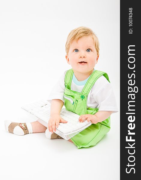 Baby With White Keyboard