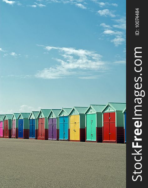 Beach hut in Brighton&Hove, seaside view. Beach hut in Brighton&Hove, seaside view