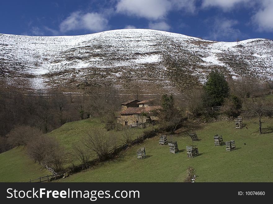 Houses of a mountain village. Houses of a mountain village