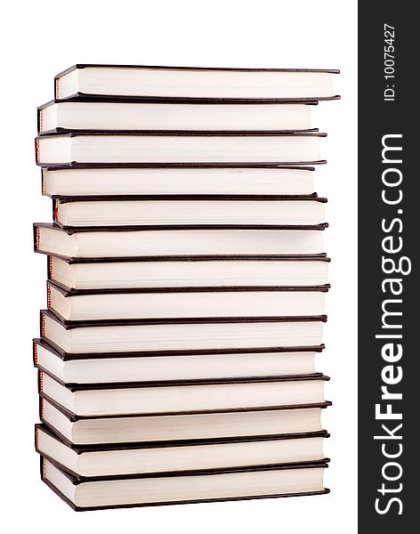A lot of books on white background