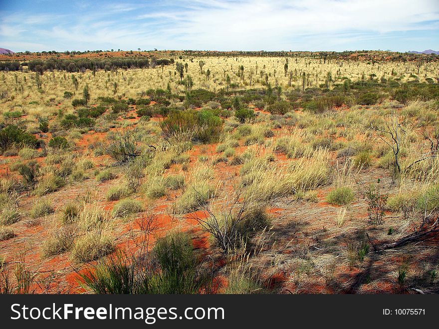 View of the Red Centre - Australian desert. View of the Red Centre - Australian desert.