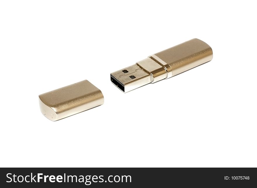 Usb flash memory on a white background