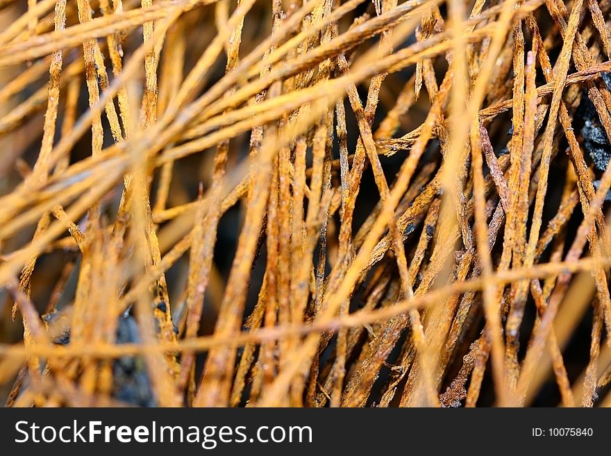 Closed up rusty wire background