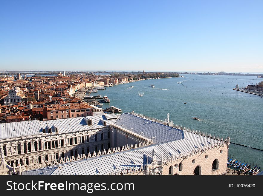 Lovely panorama of Venice Italy