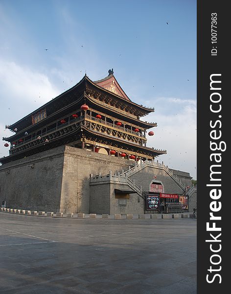 Xian drum tower.China,Shanxi