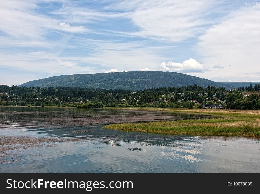 View of Salmon Arm from wharf on Shuswap Lake