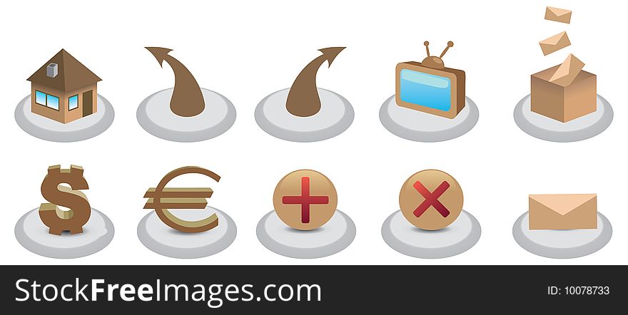 Set of icons, made in vector redactor