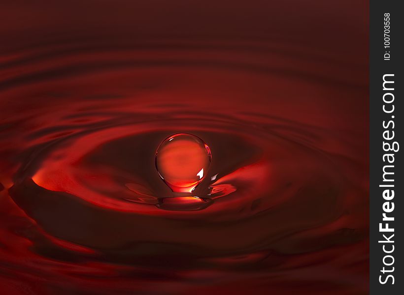 Red, Close Up, Still Life Photography, Drop