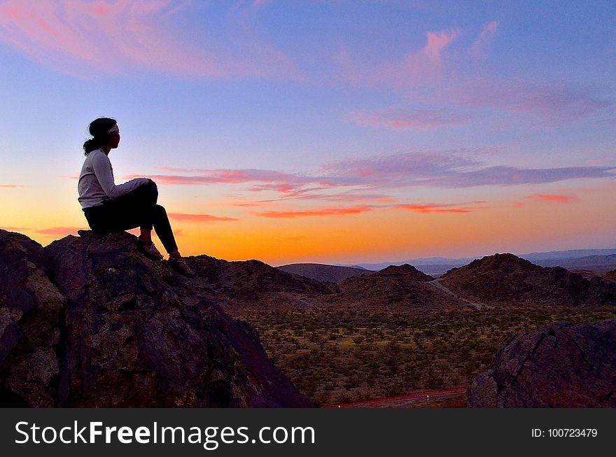 Sky, Mountainous Landforms, Sunrise, Badlands