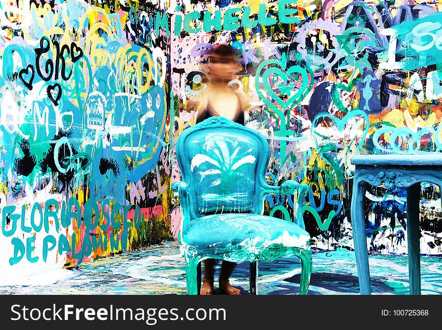 Blue, Art, Graffiti, Water