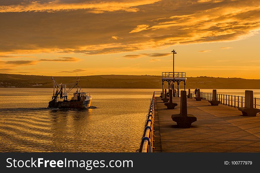 Sunset, Sky, Sea, Sunrise