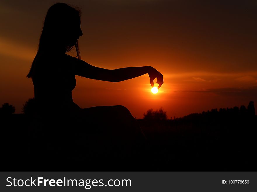 Sky, Sunrise, Silhouette, Sunset