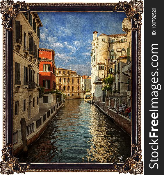 Waterway, Water, Canal, Gondola