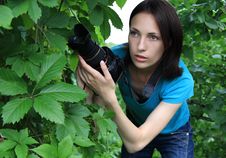 Photographer Is In An Ambush. Royalty Free Stock Images Photographer Is In An Ambush. Royalty Free Stock Images