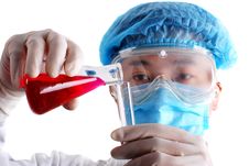 Chemist Holding Flask Stock Photo Chemist Holding Flask Stock Photo