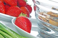Breakfast With Strawberries Royalty Free Stock Photography Breakfast With Strawberries Royalty Free Stock Photography
