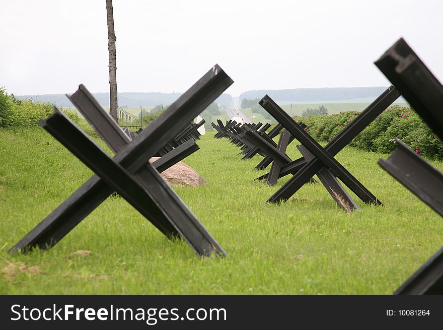 Military technology of the Minsk strengthened area of times of the Second World War in a museum Stalin's line, Belarus. Military technology of the Minsk strengthened area of times of the Second World War in a museum Stalin's line, Belarus