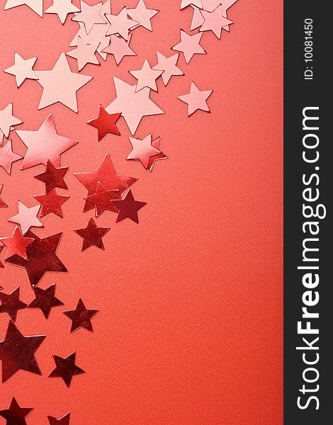 Holiday red background with stars