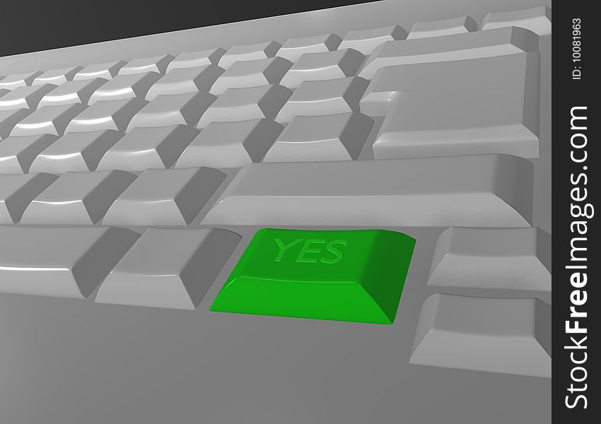 Push the green yes button in the computer. Push the green yes button in the computer