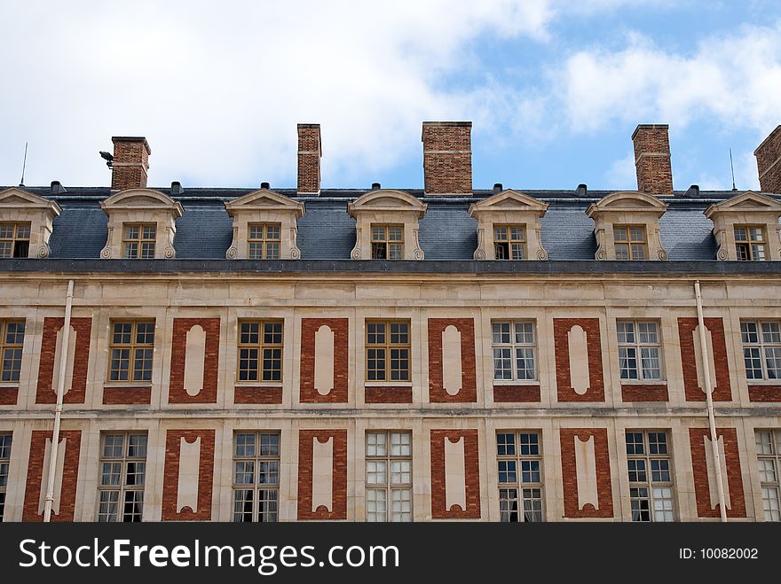 Classical Paris royal building exterior in palace. Classical Paris royal building exterior in palace