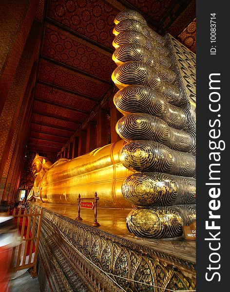 Giant sleeping buddha statue taken in Bangkok, Thailand. Giant sleeping buddha statue taken in Bangkok, Thailand