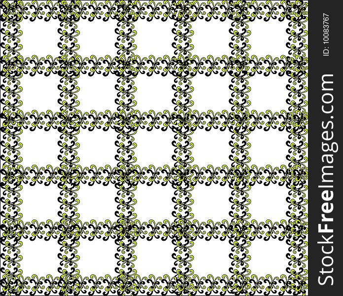 Seamless checkered floral background pattern. Seamless checkered floral background pattern