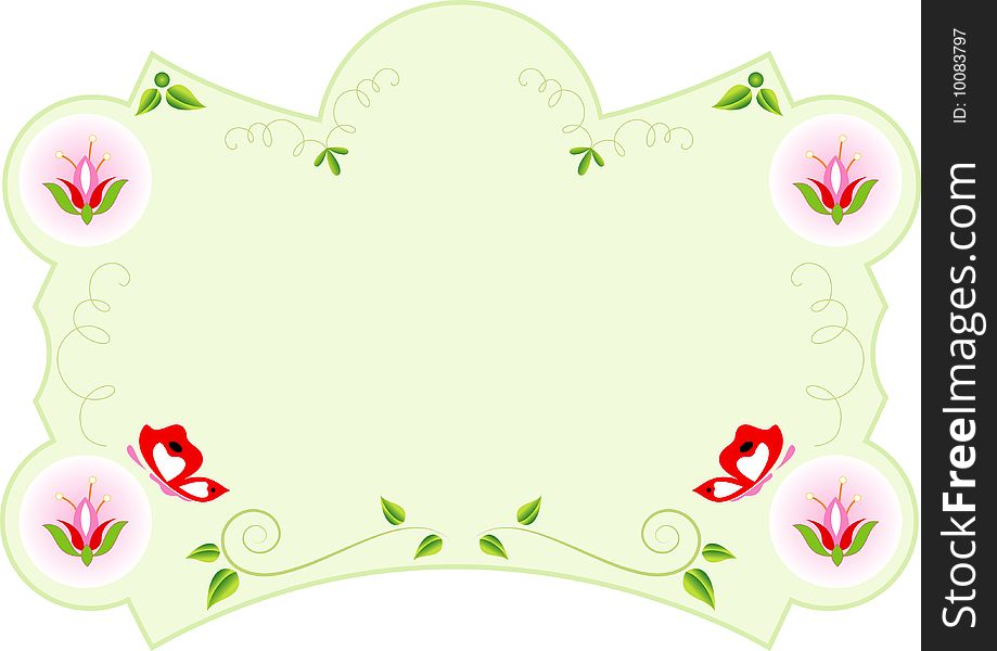 Floral vector background with place for your text