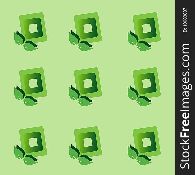 Vector seamless green squares background. Vector seamless green squares background
