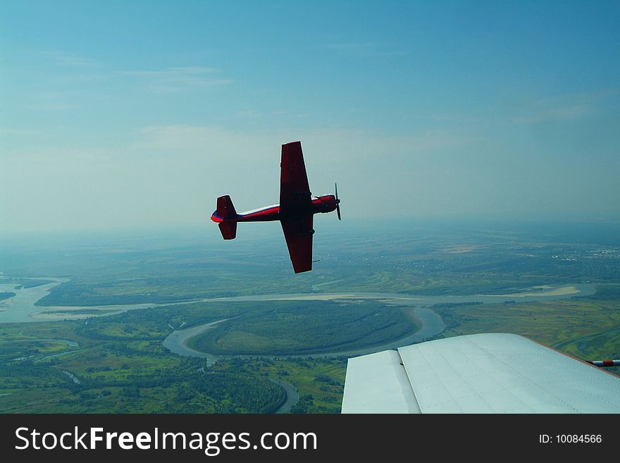 Kind of the earth from the sports plane