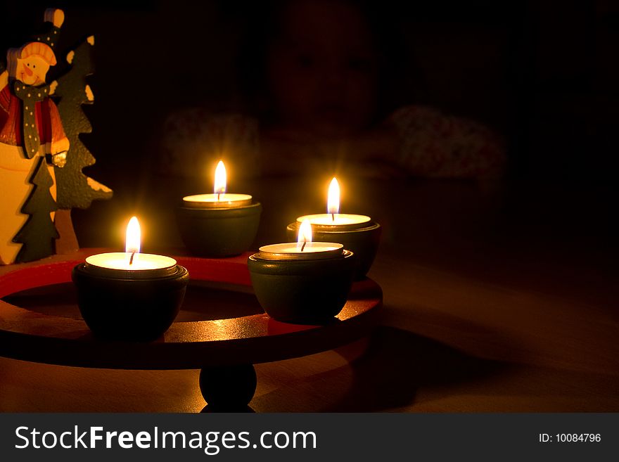 Four candles for x-mas