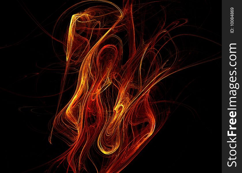 Illustration of a abstract flame background 8