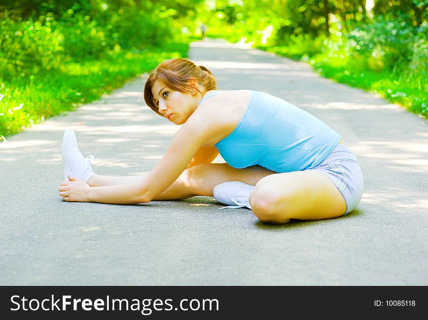 Young Woman Outdoor Workout