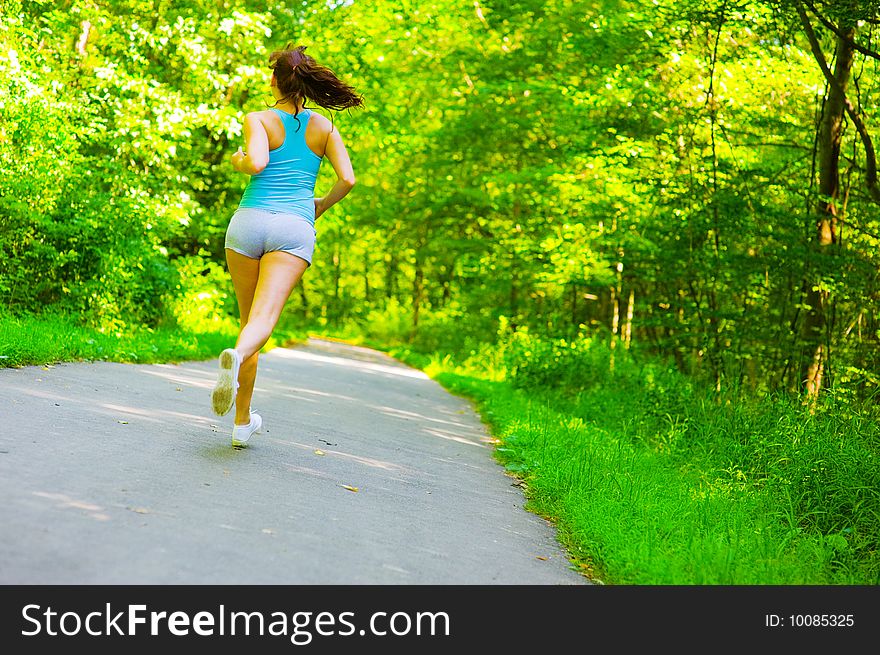 Young Woman Outdoor Workout