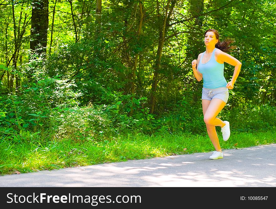 Young Woman Outdoor Workout