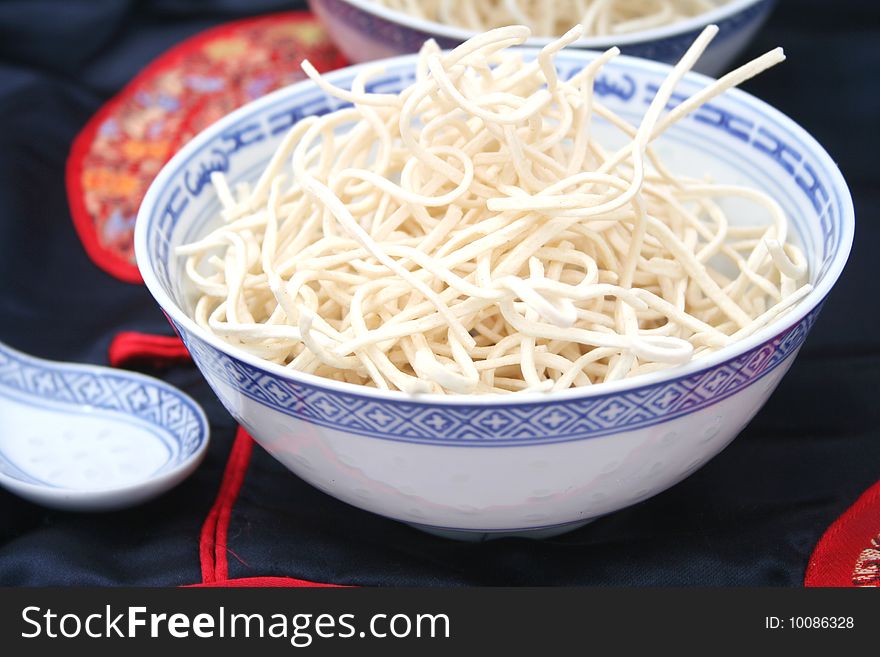 Some asian canton noodles in a bowl. Some asian canton noodles in a bowl