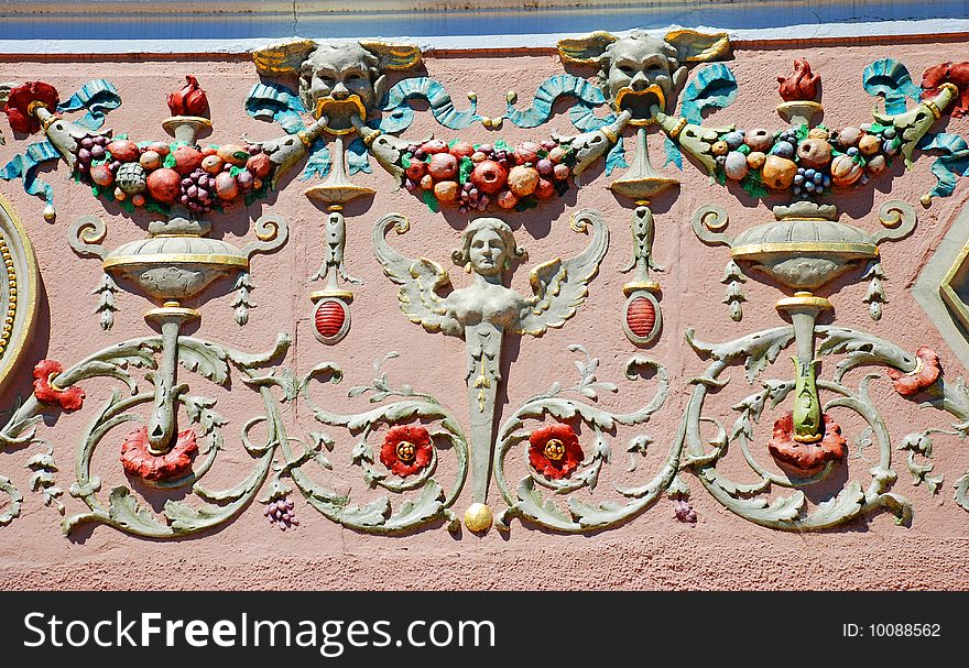 You just don't see handiwork like this vintage building relief from the Art Deco and Nouveau period. Amazing detail and restored color!. You just don't see handiwork like this vintage building relief from the Art Deco and Nouveau period. Amazing detail and restored color!
