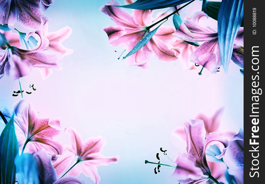 Blue Floral Background