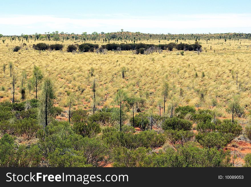 View of the Red Centre - Australian desert. View of the Red Centre - Australian desert.