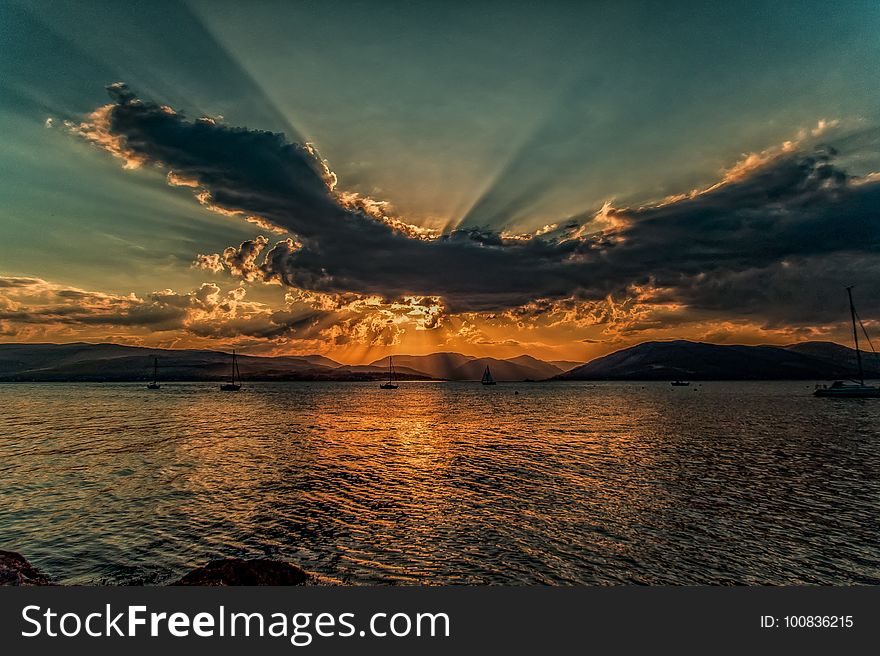 Sky, Horizon, Sunset, Sea