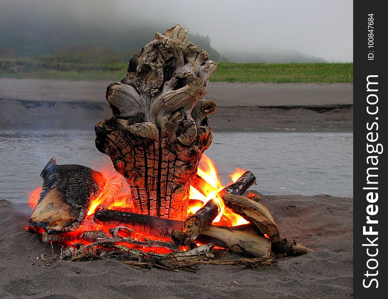 Campfire, Geological Phenomenon, Heat, Wood